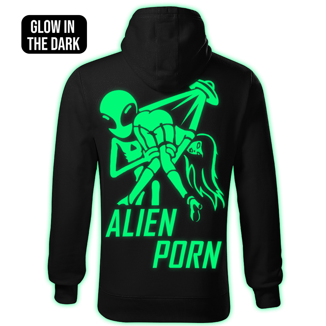 Alien Green Porn - ALIEN PORN hoodie back print - FREAKY SHOP