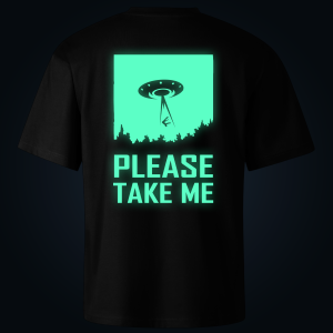 Please take me oversized t-shirt backprint