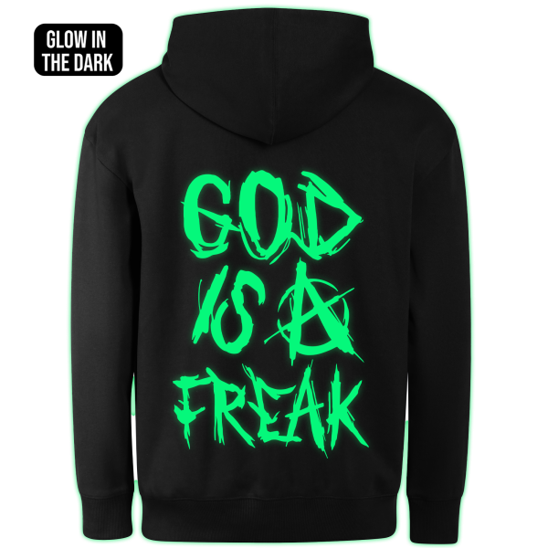 GOD IS A FREAK hoodie back print - Image 2