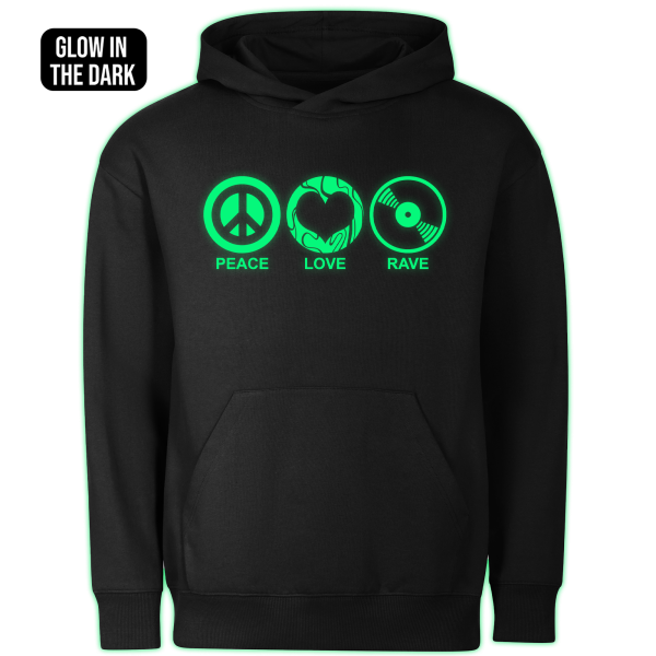 PEACE, LOVE, RAVE hoodie - Image 2