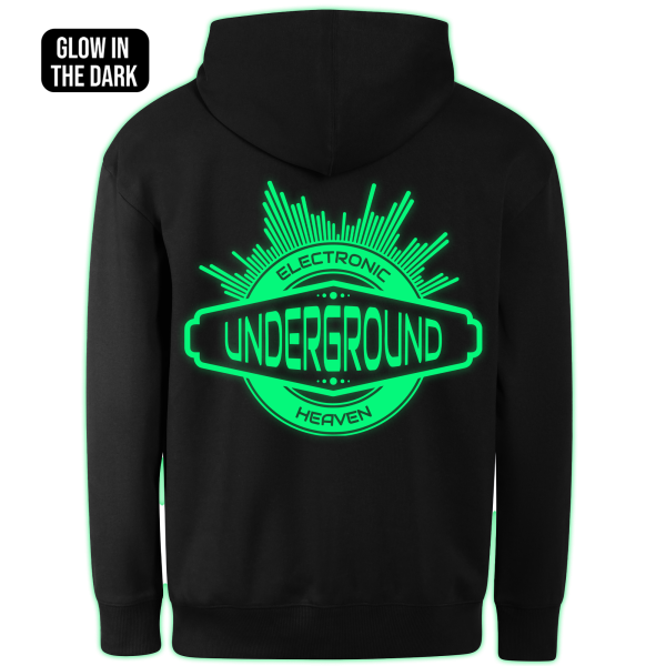 ELECTRONIC UNDERGROUND HEAVEN hoodie back print - Image 2