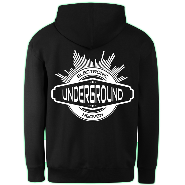 ELECTRONIC UNDERGROUND HEAVEN hoodie back print