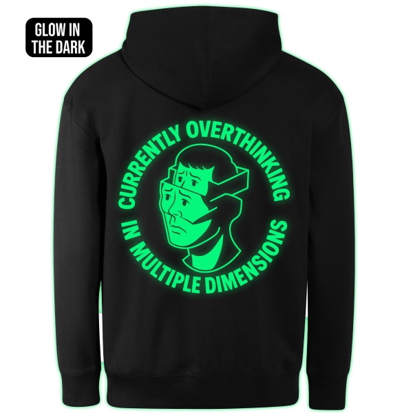 OVERTHINKING IN MULTIPLE DIMENSIONS hoodie back print - Image 2