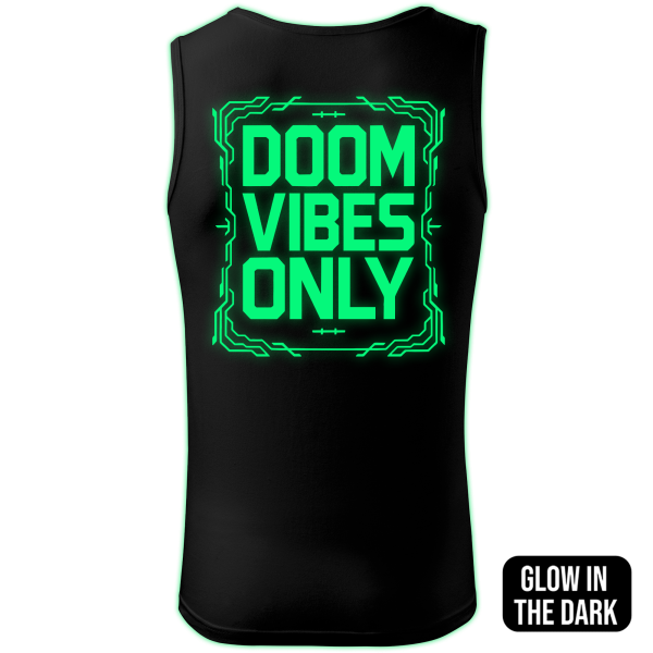 DOOM VIBES ONLY tank top men back print - Image 2