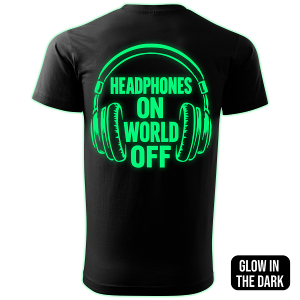 HEADPHONES ON WORLD OFF back print - Image 2