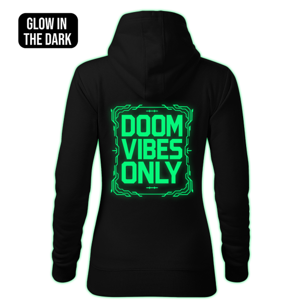 DOOM VIBES ONLY women's hoodie back print - Image 2