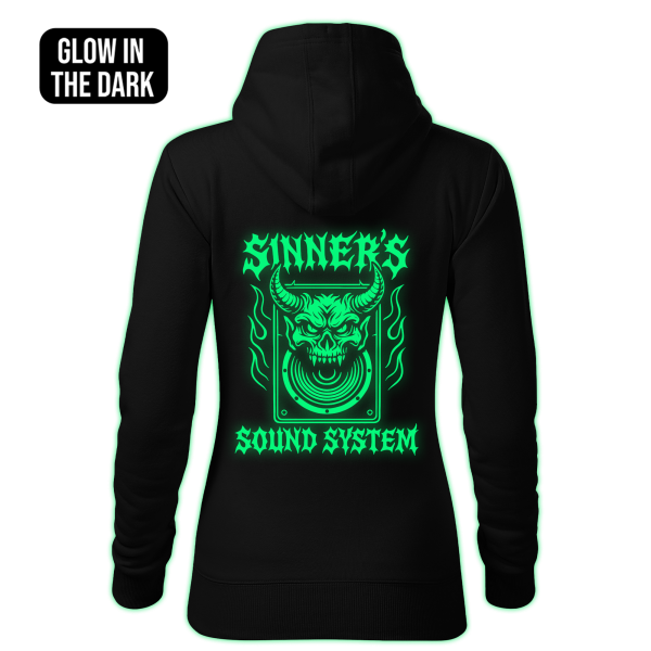 SINNERS SOUND SYSTEM women's hoodie back print - Image 2