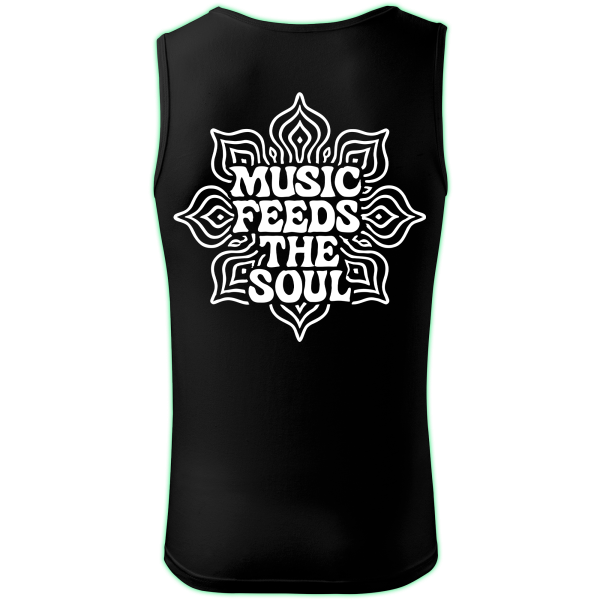 MUSIC FEEDS THE SOUL tank top men back print