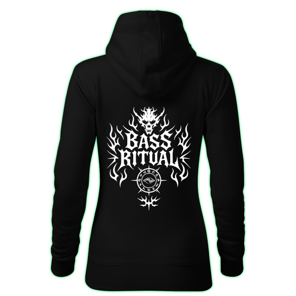 BASS RITUAL women's hoodie back print