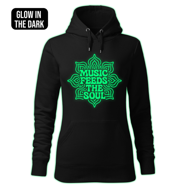 MUSIC FEEDS THE SOUL women's hoodie - Image 2