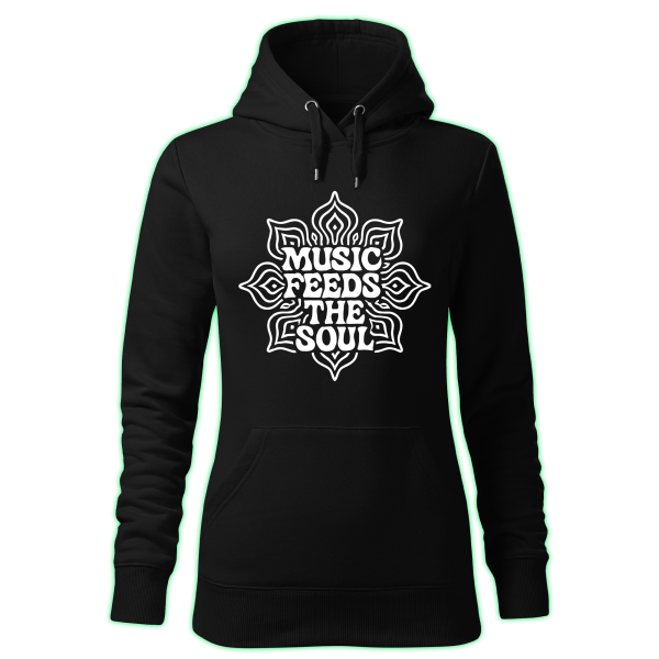 MUSIC FEEDS THE SOUL women's hoodie