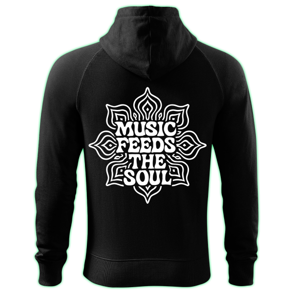 MUSIC FEEDS THE SOUL zipped hoodie