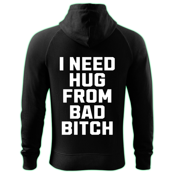 I NEED HUG zipped hoodie