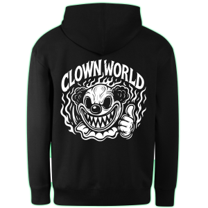 CLOWN WORLD hoodie back print