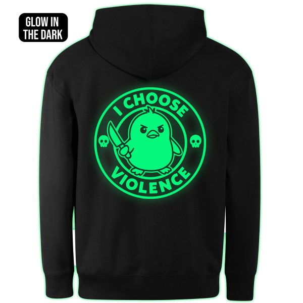 I CHOOSE VIOLENCE hoodie back print - Image 2