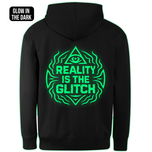 REALITY IS THE GLITCH hoodie back print - Image 2
