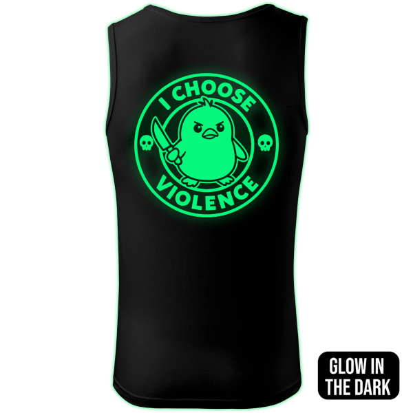 I CHOOSE VIOLENCE tank top men back print - Image 2