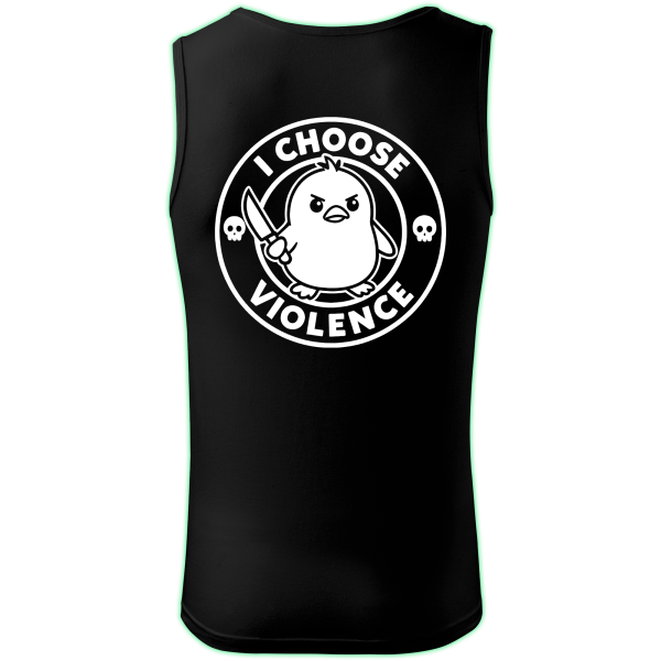 I CHOOSE VIOLENCE tank top men back print