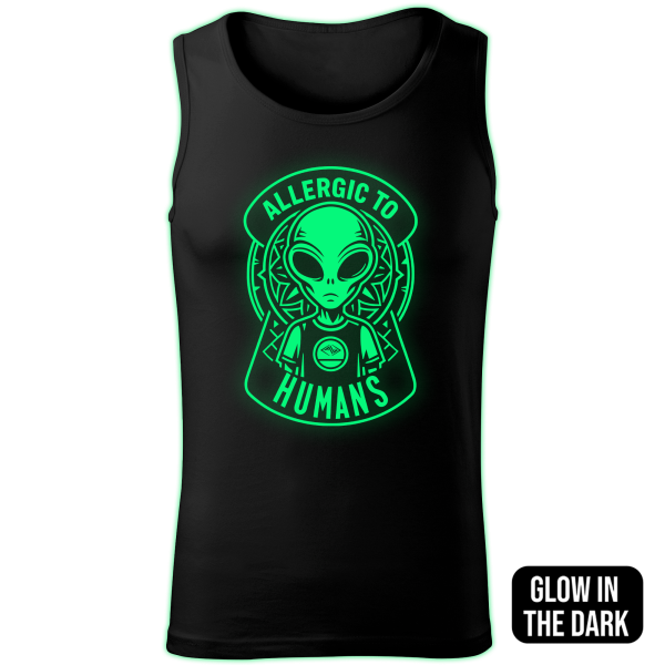 ALLERGIC TO HUMANS tank top men - Image 2