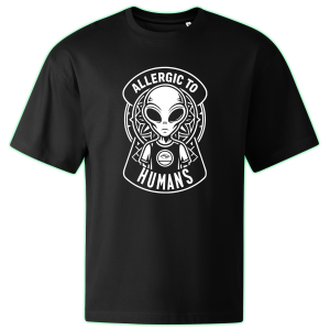 ALLERGIC TO HUMANS oversized t-shirt
