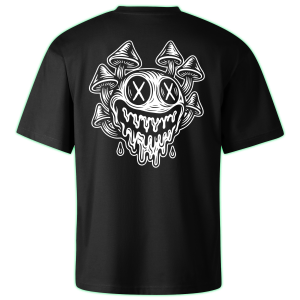 MUSHROOM SMILE oversized t-shirt backprint