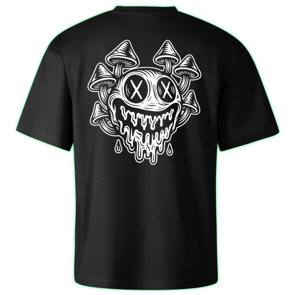 MUSHROOM SMILE oversized t-shirt backprint