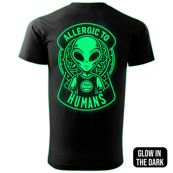 ALLERGIC TO HUMANS back print - Image 2