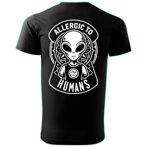ALLERGIC TO HUMANS back print
