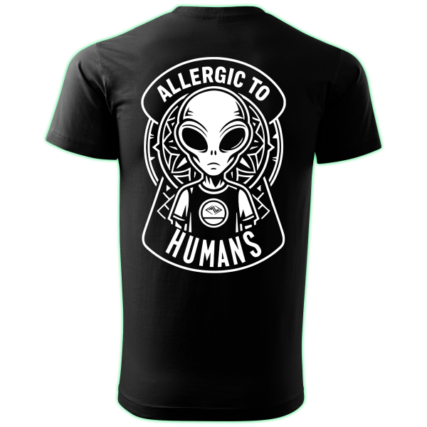 ALLERGIC TO HUMANS back print