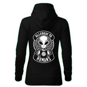ALLERGIC TO HUMANS women's hoodie back print