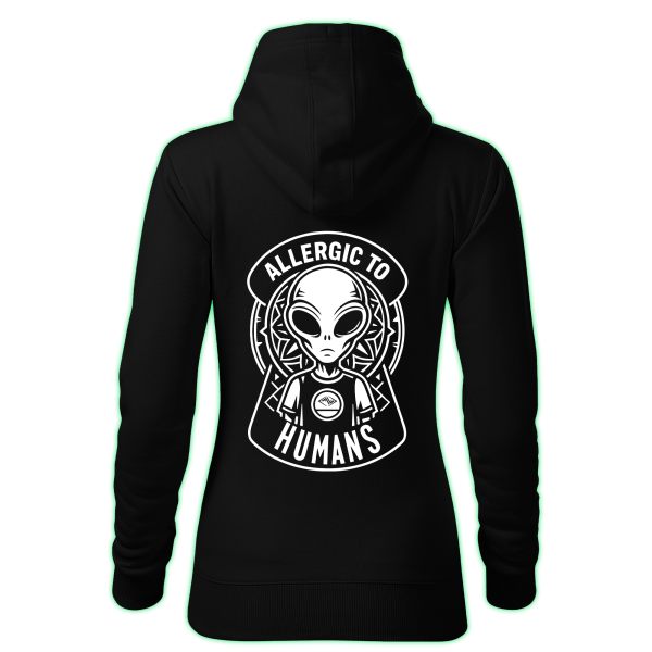 ALLERGIC TO HUMANS women's hoodie back print