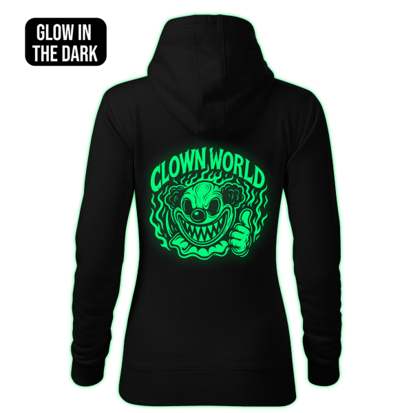 CLOWN WORLD women's hoodie back print - Image 2