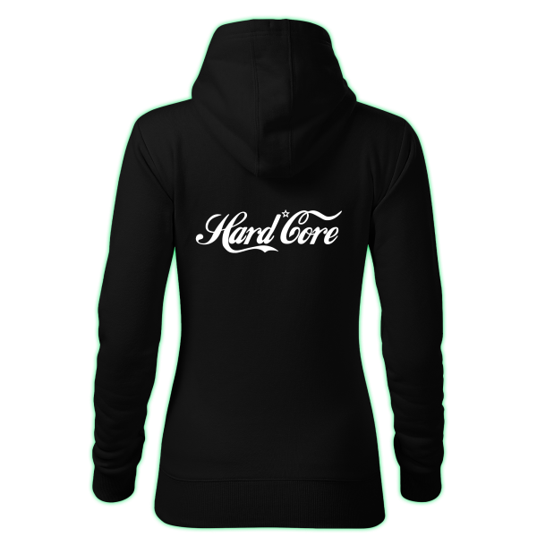 HARD CORE women's hoodie back print