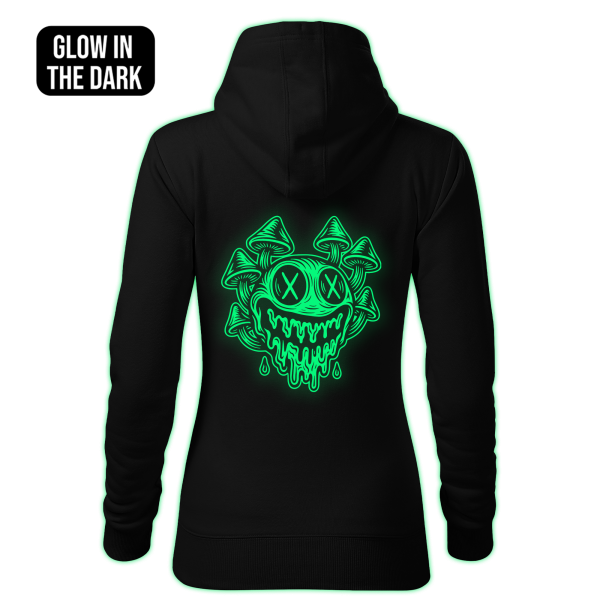 MUSHROOM SMILE women's hoodie back print - Image 2
