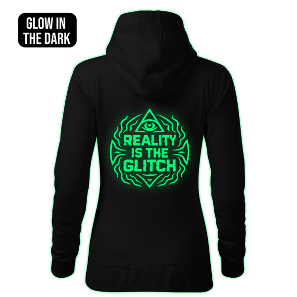 REALITY IS THE GLITCH women's hoodie back print - Image 2