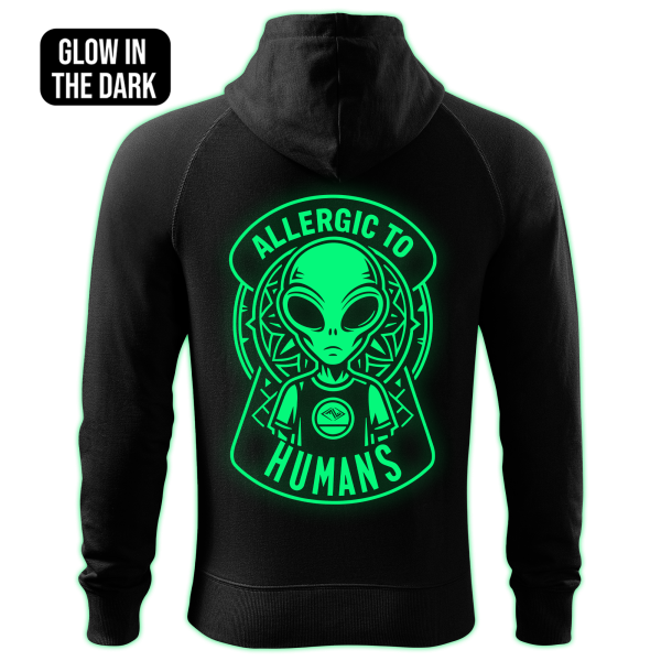 ALLERGIC TO HUMANS zipped hoodie - Image 2