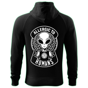ALLERGIC TO HUMANS zipped hoodie
