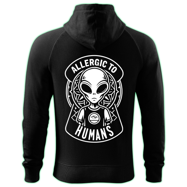 ALLERGIC TO HUMANS zipped hoodie