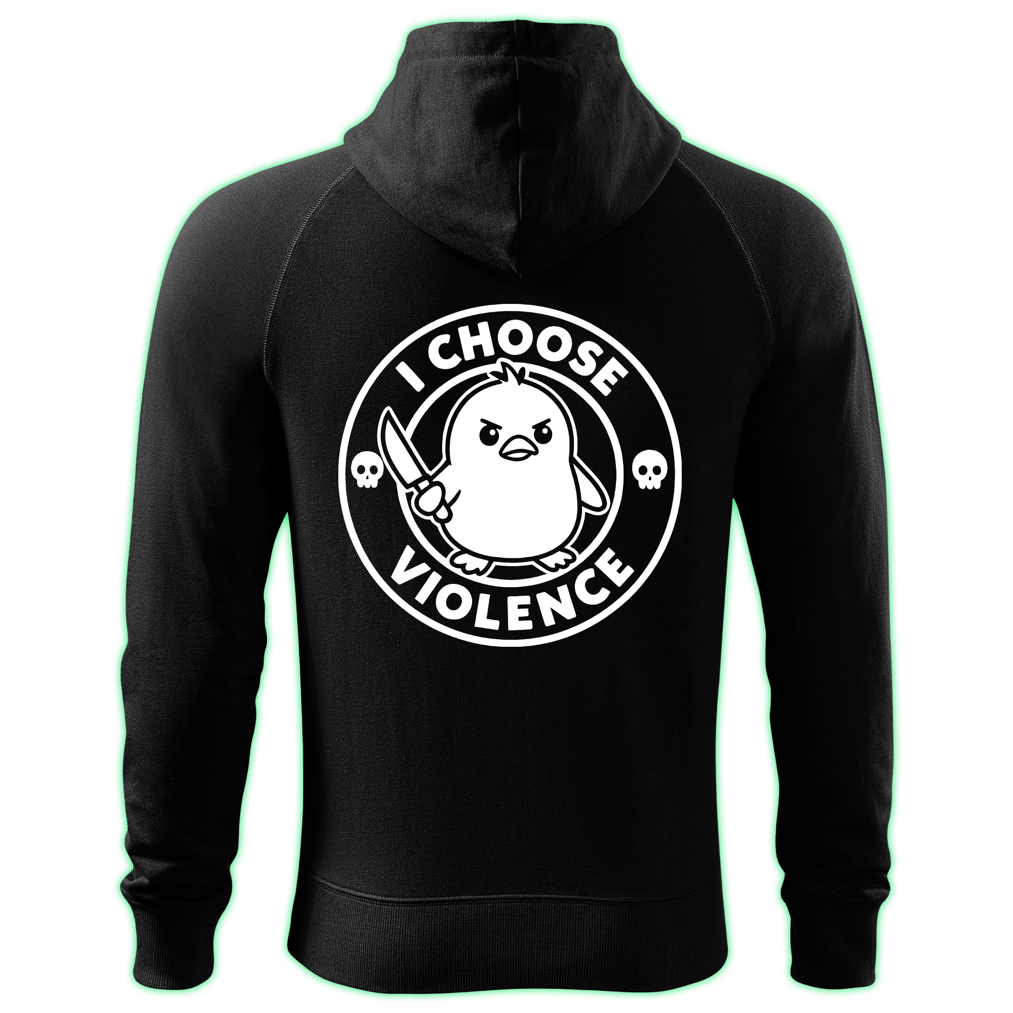I CHOOSE VIOLENCE zipped hoodie