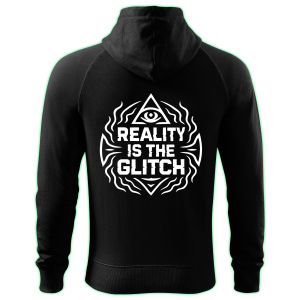 REALITY IS THE GLITCH zipped hoodie