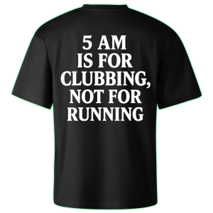 5 AM oversized t-shirt backprint