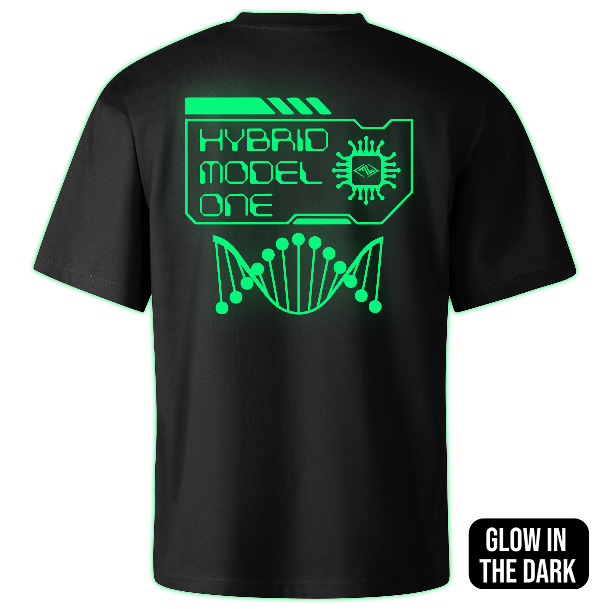 HYBRID MODEL ONE oversized t-shirt backprint - Image 2