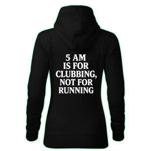 5 AM women's hoodie back print