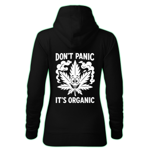 Dont Panic women's hoodie back print