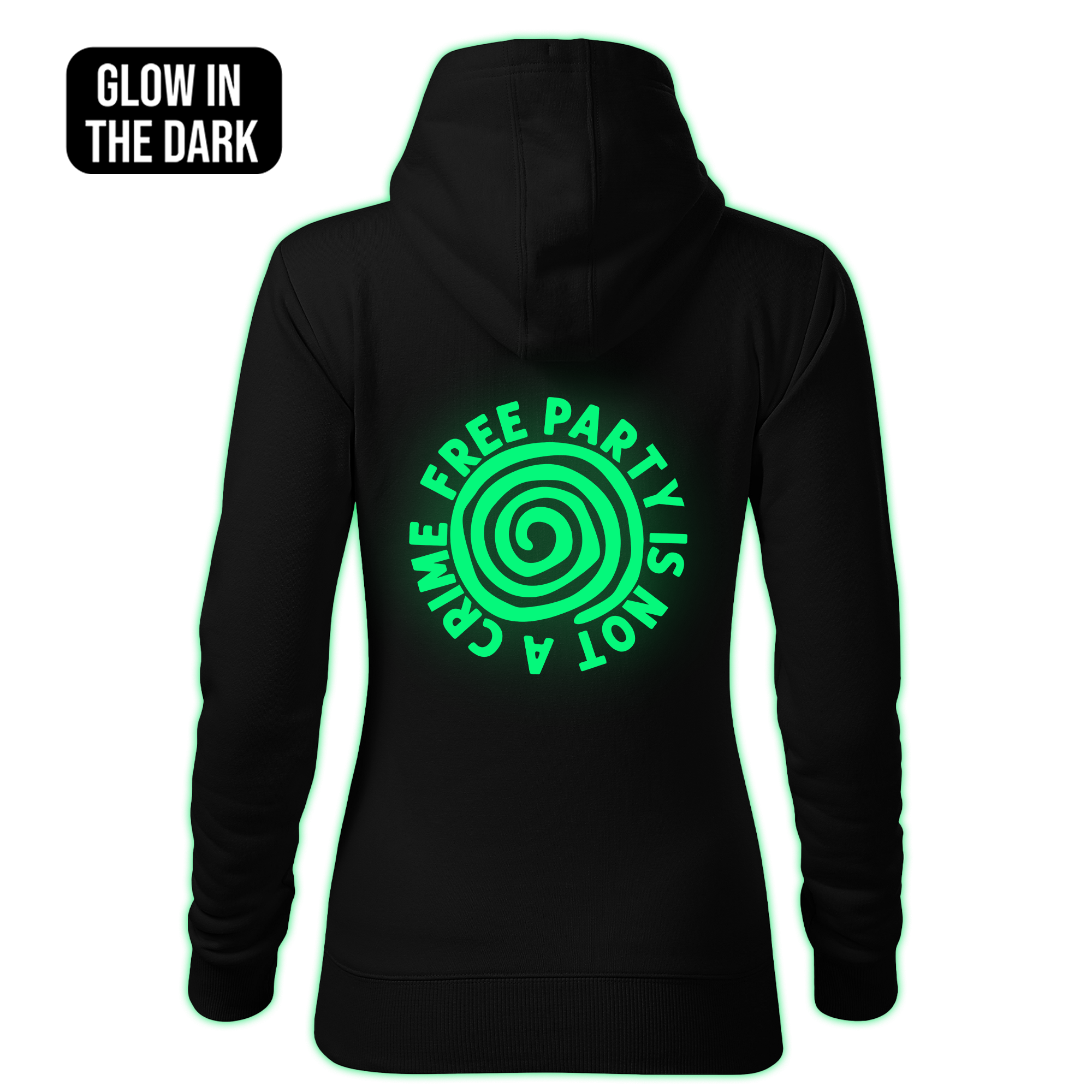 Free Party women's hoodie back print - Image 2