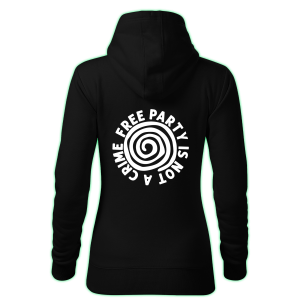Free Party women's hoodie back print