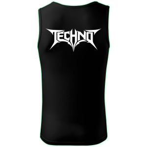 Techno tank top men back print