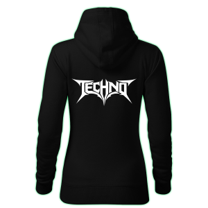 Techno women's hoodie back print