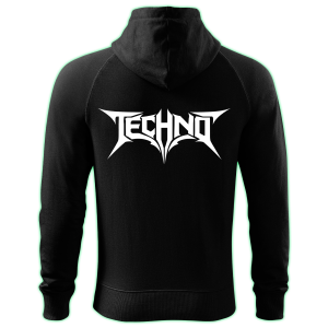 Techno zipped hoodie