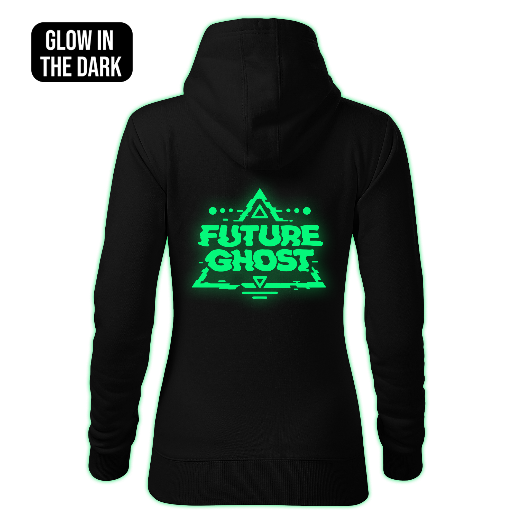 FUTURE GHOST women's hoodie back print - Image 2